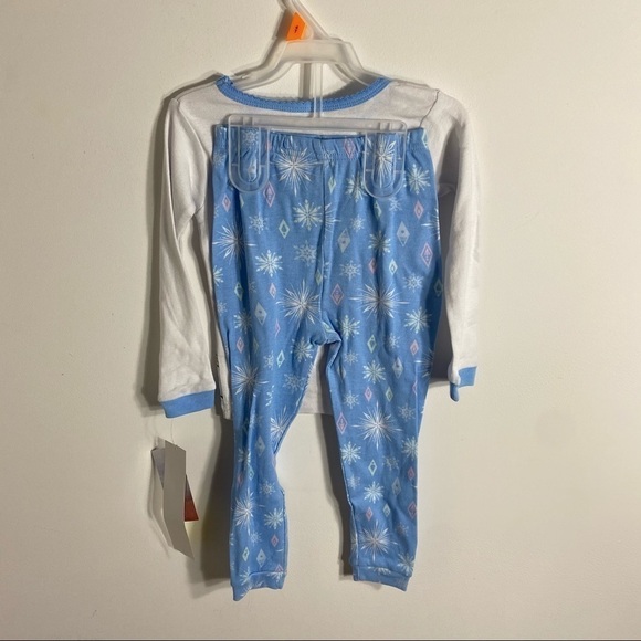 Frozen Pajamas Disney NWT 4T Blue White Elsa Kids - Picture 4 of 4